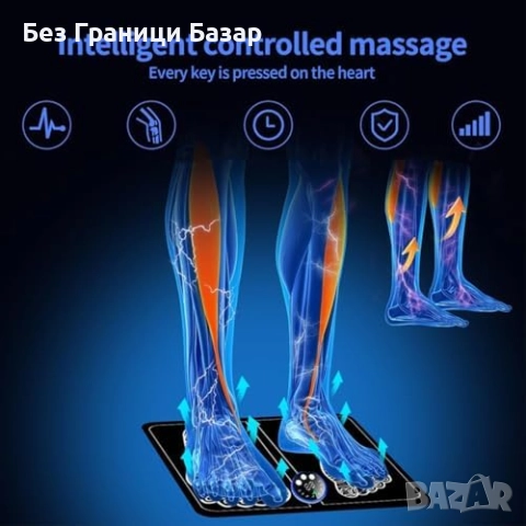 Нов EMS масажор за крака с 8 режима и 29 нива + електродни подложки, снимка 2 - Масажори - 52772500