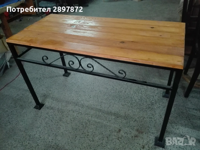 Градинска мебел – маса, пейка и табуретка (Мострени), снимка 3 - Градински мебели, декорация  - 52918206