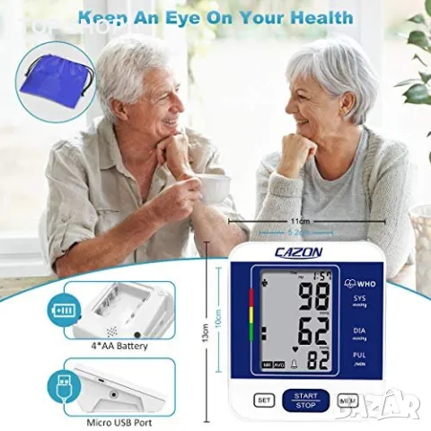 Апарат за кръвно налягане CAZON, снимка 6 - Уреди за диагностика - 48778295