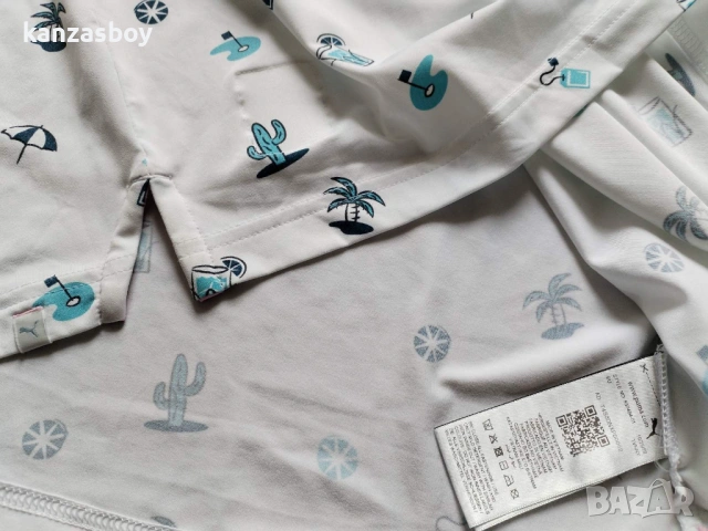 PUMA x ARNOLD PALMER - дизайнерска голф тениска КАТО НОВА М, снимка 8 - Тениски - 54208302