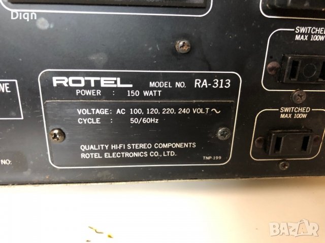 Rotel , снимка 18 - Ресийвъри, усилватели, смесителни пултове - 37252044