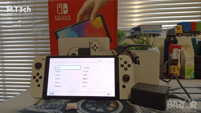 Nintendo Switch OLED 64GB + Dock + Кутия | Отлично състояние | ПОДАРЪК