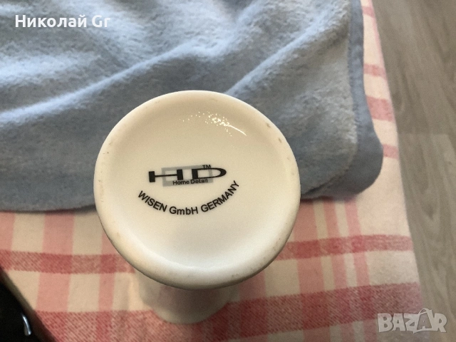 Ваза за цветя порцелан производство Германия отличен състояние височина 18 см, снимка 4 - Вази - 53084109