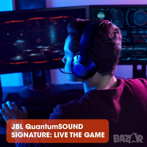 JBL Геймърски Безжични Слушалки Quantum 350 Wireless 2.4GHz, QuantumSOUND, Микрофон Noise Cancelling, снимка 6 - Слушалки и портативни колонки - 52816863