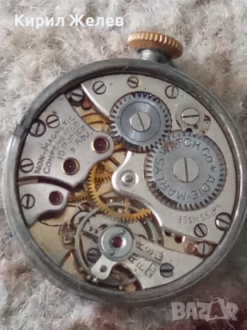 Механизъм с циферблат от стар ръчен часовник 50602, снимка 8 - Мъжки - 52270340