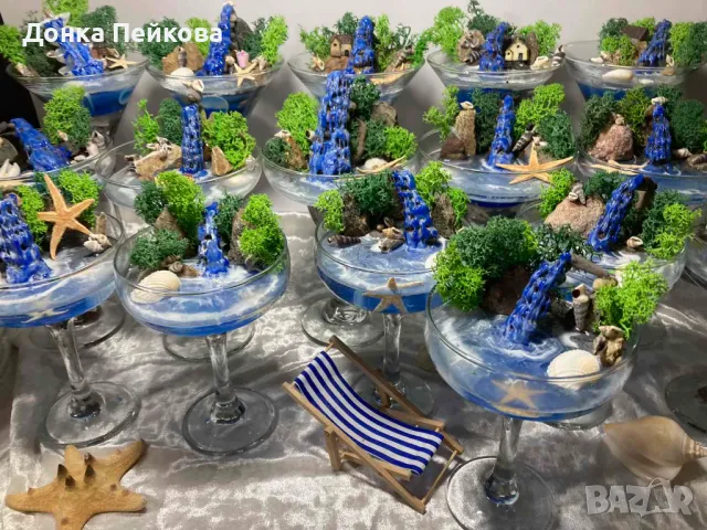 Декорация в чаша със скандинавски мъх и епоксидна смола, снимка 15 - Стайни растения - 47478962