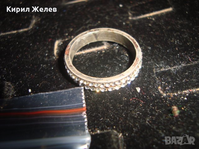 СТАРО ПРЪСТЕНЧЕ с ЦИРКОНИ ХАЛКА 20761, снимка 2 - Пръстени - 32101896