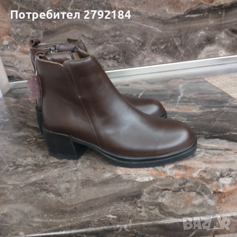 Кафяви боти от естествена кожа, снимка 6 - Дамски боти - 52977060