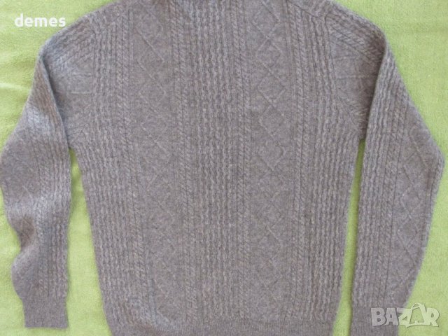 Сив пуловер от 100% кашмир, нов, размер L, Монголия, снимка 9 - Пуловери - 37431991