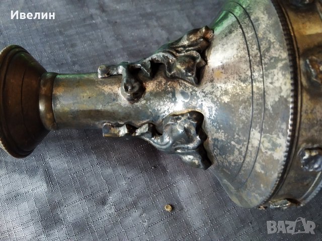 два посребрени месингови свещници, снимка 5 - Антикварни и старинни предмети - 30073414