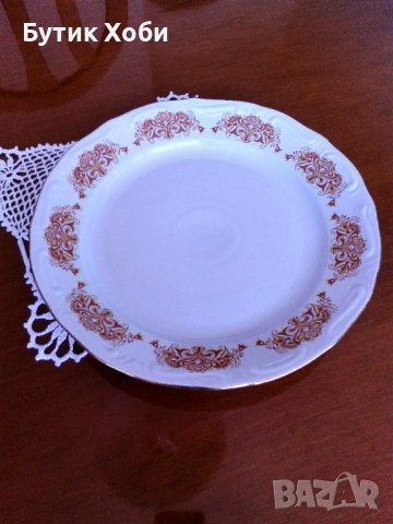 НОВА цена - 30лв! Бароково плато стар български порцелан, снимка 1