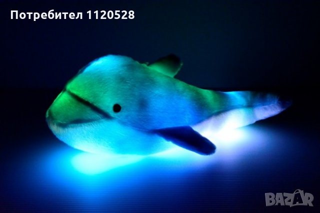 Светещ плюшен делфин с LED светлини, снимка 2 - Плюшени играчки - 31066790