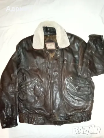 Мъжко кожено пилотско яке, снимка 1
