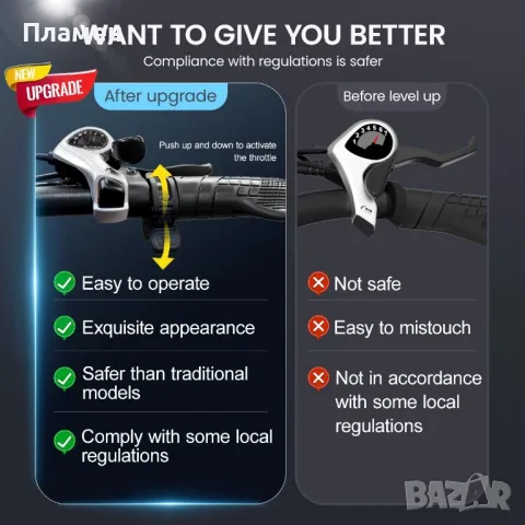 Ново!! Електрически велосипед Jansno X50 750W 48V/17Ah!! 45 км.ч., снимка 13 - Велосипеди - 50409492