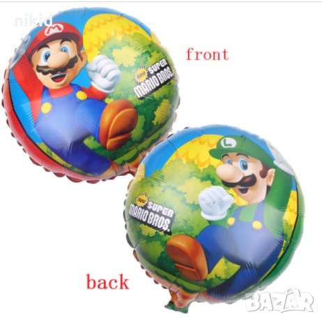 Супер Марио Super Mario Луиджи различни фолио фолиев балон хелий или въздух, снимка 4 - Други - 31905147