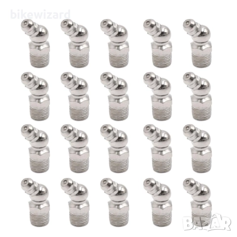 20 бр. 1/8-инчови конични гресьорки ъгъл 45 градуса НОВИ