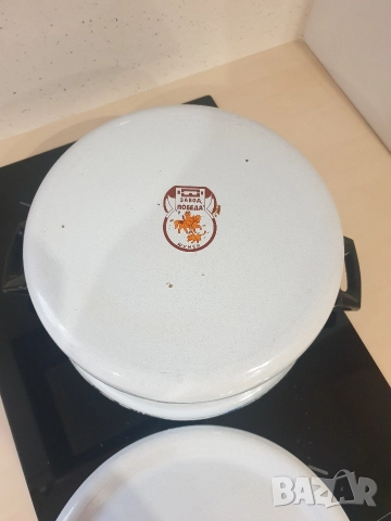 Стара емайлирана тенджера, снимка 7 - Съдове за готвене - 52678070