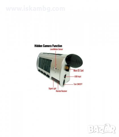 ДИГИТАЛЕН НАСТОЛЕН ЧАСОВНИК С ВГРАДЕНА СКРИТА КАМЕРА - код ЕЛЕКТРОНЕН, снимка 5 - Друга електроника - 34116924