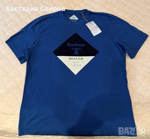 мъжка тениска Barbour Beacon Diamond XXL, снимка 3 - Тениски - 52373159