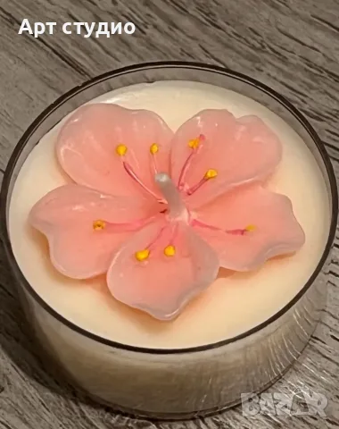 🌸 Декоративна свещ  – Прекрасен и нежен подарък за гости на Кръщене, Погача и Сватба! 
