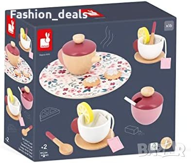 Нов Детски комплект за чай Дървени играчки за деца 2+ години игра, снимка 8 - Образователни игри - 40056660