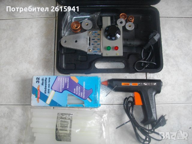 Немска Meister CraftЛепачка/Пистолет Топло Лепене Силикон/Нова Лепачка За Тръби ф20мм,ф25мм,ф32мм, снимка 1