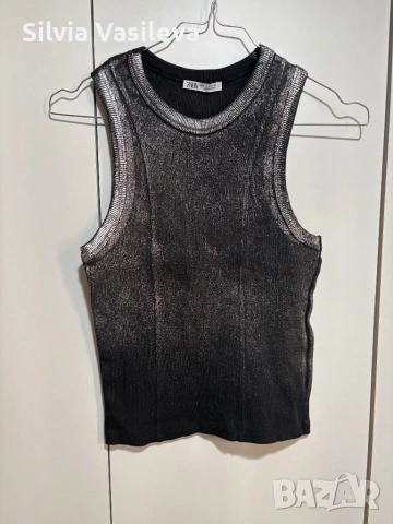 Дамски потник Zara метален ефект, снимка 2 - Потници - 54319654