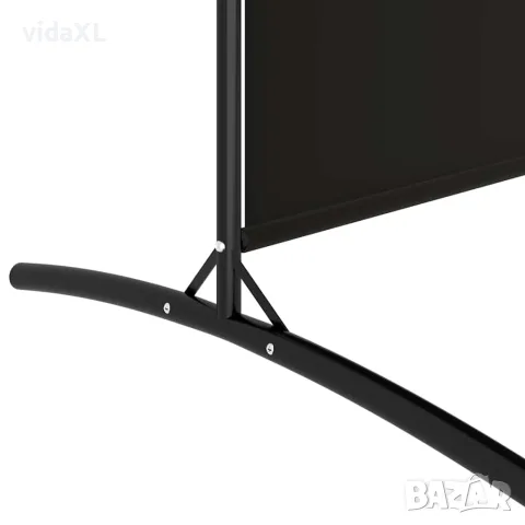 vidaXL Параван за стая, 5 панела, черен, 433x180 см, плат, снимка 6 - Паравани - 56147211