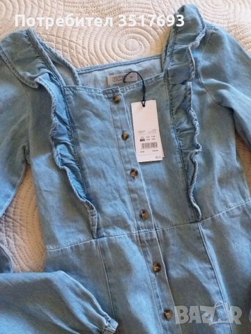 Дънкова рокля WOW 146 / 152 / 158 XS, снимка 3 - Детски рокли и поли - 38375132