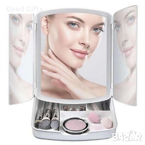 КОМБИНИРАНО ОТГЛЕДАЛО С ОТДЕЛЕНИЕ ЗА ГРИМОВЕ MY FOLD AWAY MIRROR