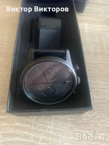 УЛТРА ТЪНЪК ХРОНОГРАФ  ГРАФИТ, снимка 3 - Мъжки - 50706771