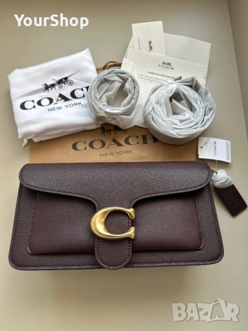 Дамска чанта Coach Tabby Shoulder Bag 26 в кафяв цвят