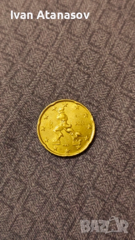 Колекционерска монета 20 цента Италия 2002