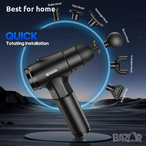 Масажен пистолет AERLANG, дълбокотъканен мускулен масаж на гърба за спортисти, снимка 4 - Масажори - 54132140