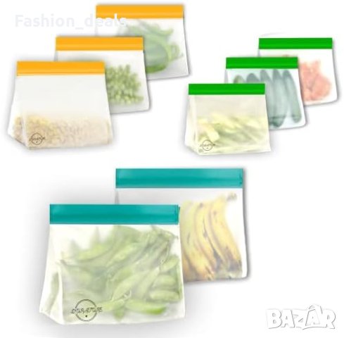 Нов комплект от 8 опаковки за фризер за многократна употреба Дом Съхранение