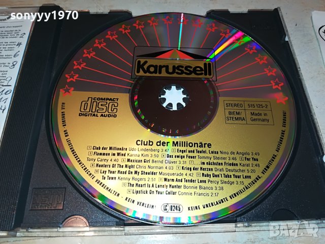 CLUB DER MILIONARE 0RIGINAL CD MADE IN GERMANY 2503232054, снимка 2 - CD дискове - 40134914