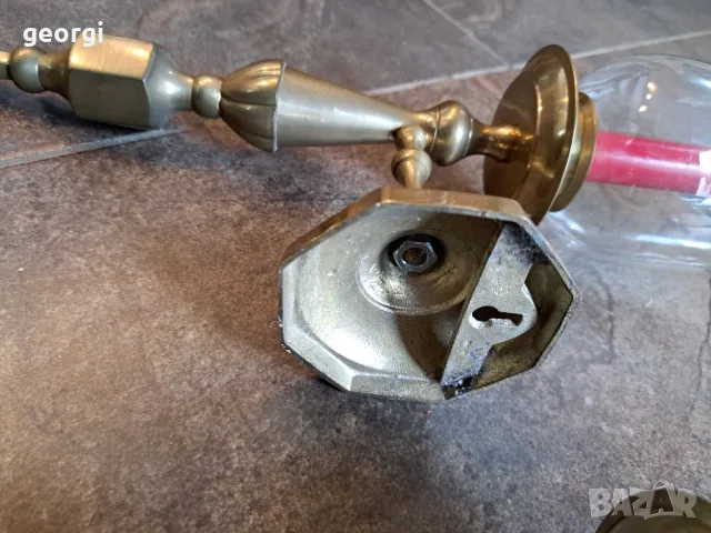 два масивни бронзови свещника за стена 7/2, снимка 5 - Декорация за дома - 49778938