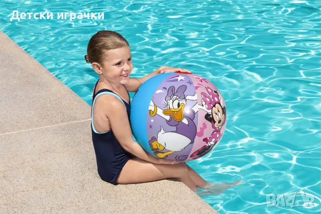Надуваема плажна топка BESTWAY Mickey & Friends, диаметър 51 см, PVC, цветна, снимка 10 - Надуваеми играчки - 49981652