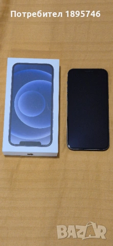 iPhone 12 64GB черен - 93% батерия, неразличим от нов
