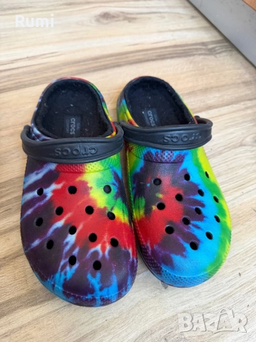 Оригинални топли шикозни чехли CROCS! 42-43 н, снимка 1 - Мъжки чехли - 51253950