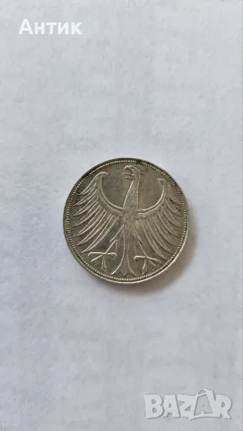 BRD 5 Deutsche Mark 1964 G — сребърен орел