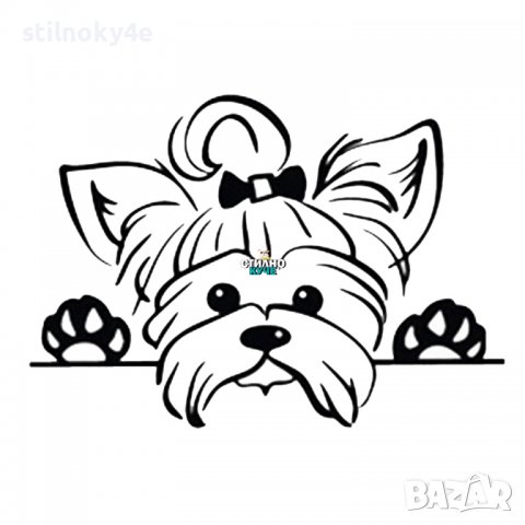 Стикер за кола куче Порода Йоркширски териер Стикери Лепенки за кола, снимка 1