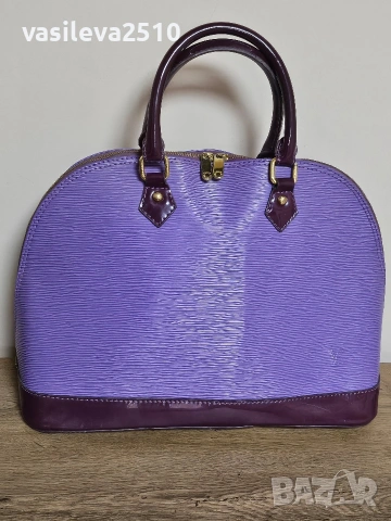 Louis Vuitton дамска винтидж лилава чанта , снимка 2 - Чанти - 53891161