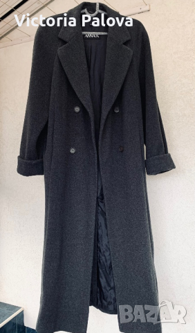 Дълго дизайнерско палто ANNA K вълна 80%, снимка 13 - Палта, манта - 44649815