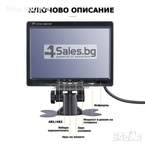 Монитор за автомобил, снимка 6 - Аксесоари и консумативи - 56432683
