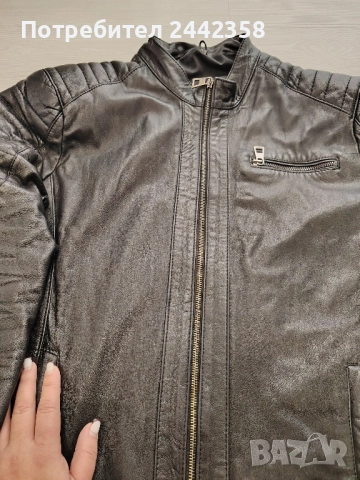 Мъжко кожено яке, снимка 4 - Якета - 52551200