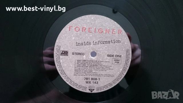 Грамофонна Плоча (Foreigner - Inside Information), снимка 3 - Грамофонни плочи - 53250741