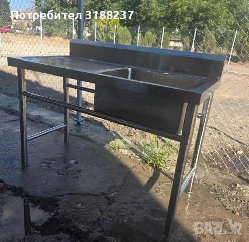 Мивка с работен плот и заден борд от неръждаема стомана, снимка 14 - Обзавеждане на кухня - 55730394