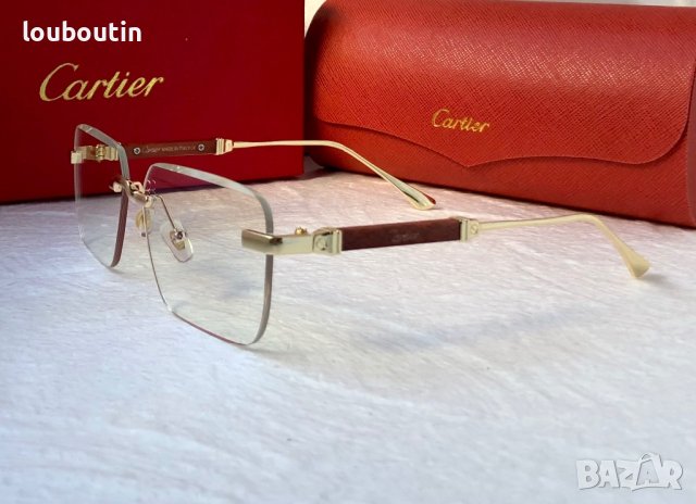 Cartier мъжки слънчеви очила с дървени дръжки диоптрични рамки, снимка 8 - Слънчеви и диоптрични очила - 42830104