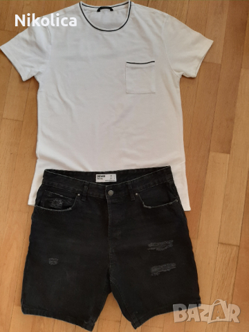 Мъжки къси и дълги дънки Bershka, блузи Calvin Klein, DKNY, Wikiki, размер М. НОВИ или много запазен, снимка 6 - Дънки - 36557726